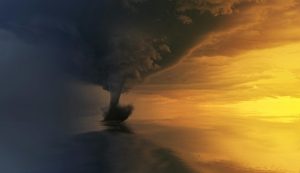 uragani su sfondo giallo