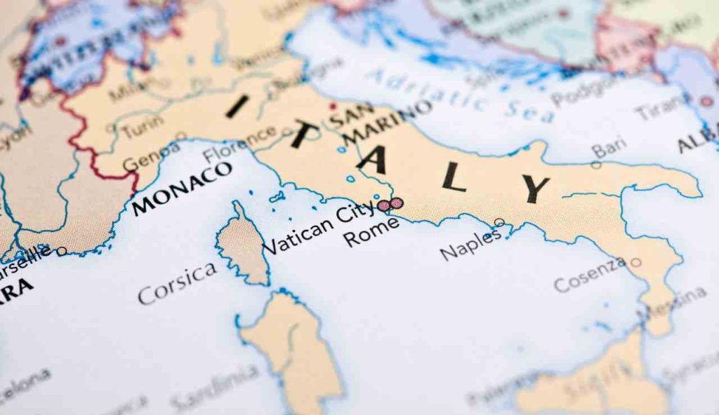 cartina geografica dell'italia