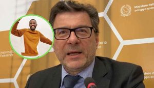 Giorgetti con uomo felice