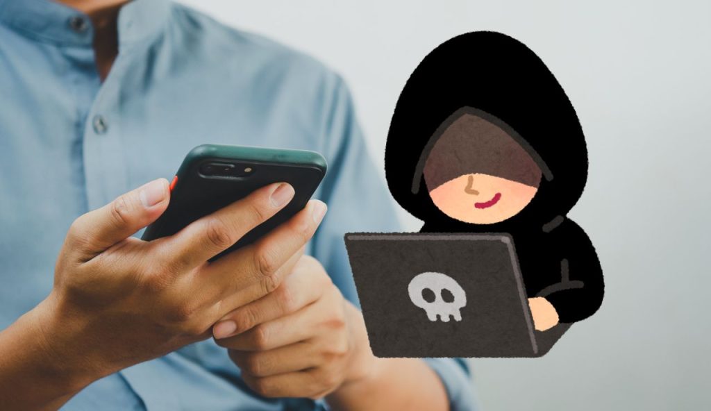 Uomo smartphone truffa