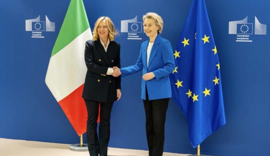 Giorgia Meloni e Von Der Leyen