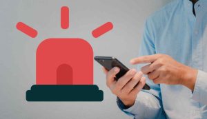 Allarme uomo telefono