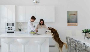Famiglia con cane