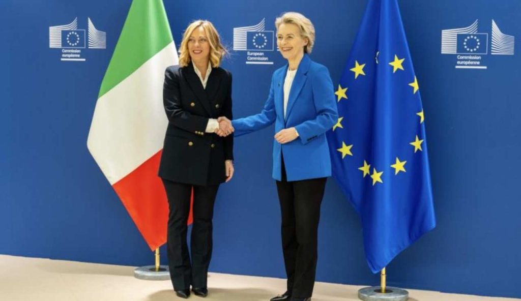 Giorgia Meloni e Von Der Leyen