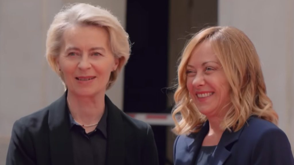 Meloni e Von Der Leyen